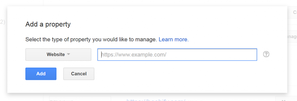 Enter URL - Google search console
